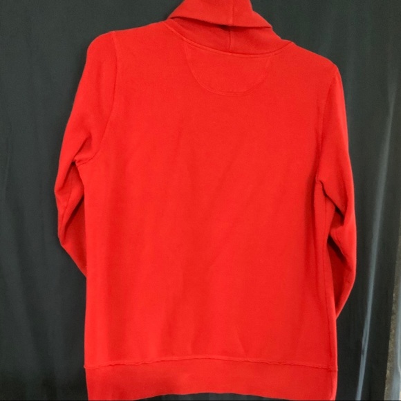 Eddie Bauer Red Shawl Neck Sweatshirt - Picture 2 of 5